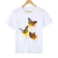 thumbnail image 3 of Pompotops Women's Solid Color Pattern Printed Round Neck Short Sleeve Casual T-shirt, 3 of 7