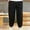 Black, variant on Men's Drawstring Linen Pants Lightweight Summer Yoga Golf Beach Sweatpants Lounge Harem Trousers with Pockets