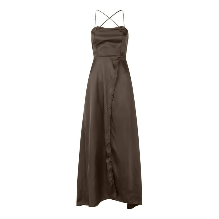 KaLI_store Womens Formal Dress Womens Wrap V Neck Dresses for Wedding Guest Casual Pleated Long Sleeve Mini Dress Brown,XL - Walmart.com KaLI_store Womens Formal Dress Womens Wrap V Neck Dresses for Wedding Guest Casual Pleated Long Sleeve Mini Dress Brown,XL - Walmart.com