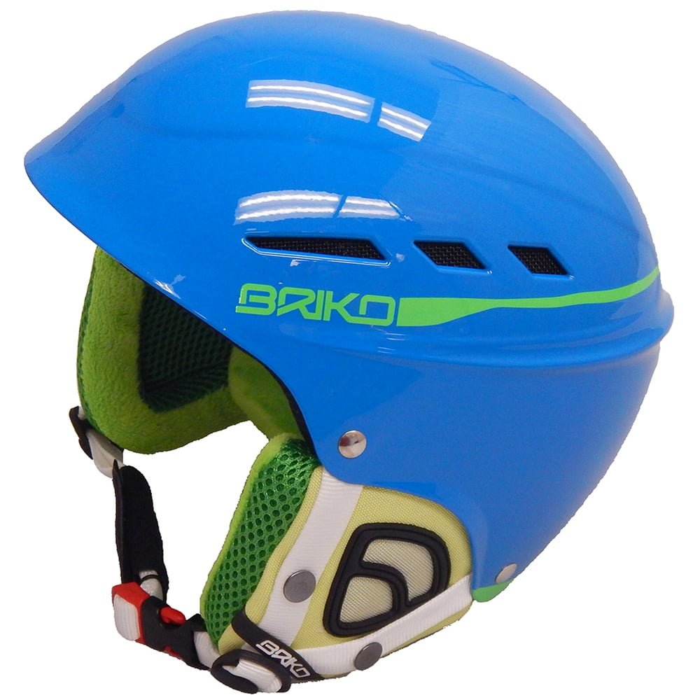 Briko Boom Evo Sky Blue Lime Green Ski Helmet Size Small