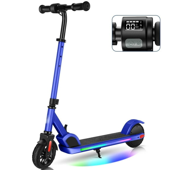 SANOPY Electric Scooter for Kids Ages 6-14, 150W Motor, 11 mph, Adjustable Speed & Height, Colorful Lights,Foldable Kids Electric Scooter