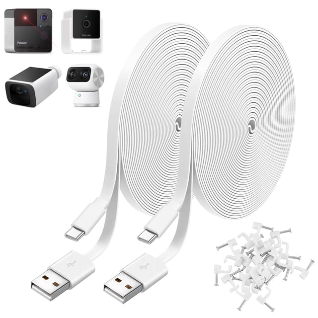 Cable tipo C de 3 m compatible con Petcube Cam Indoor/360