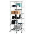 thumbnail image 3 of Zimtown 6 Tire Heavy Duty Wire Garage Storage Rack, Steel Corner Shelving with Wheels, Silver, 3 of 8