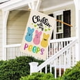 thumbnail image 5 of Easter Bunny House Flag Double Sided Chillin with My Peeps Buffalo Plaid Cute Rabbit Burlap House Flags for Spring Holiday Yard Outdoor Outside Decoration 28x40 Inch(Large)), 5 of 5