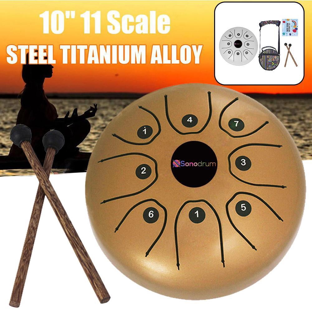 5.5 Inch Mini 8-tone Steel Tongue Drum C Key Percussion Instrument Hand Pan