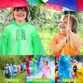 thumbnail image 3 of Kids Rain Ponchos / Rain Cape, Portable Reusable Emergency Raincoat for Children Outdoor Camping Hiking Traveling Backpacking [Fit Height: 110cm-150cm/43.31"-59.06"], 3 of 8