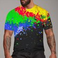 thumbnail image 2 of kpoplk Men's Retro Summer T-Shirt Big and Tall Relaxed Fit Short Sleeve Crew Neck Soft Cotton Blend Cool Vintage Graphic Tee Size XXXL,Green, 2 of 4