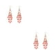 thumbnail image 2 of Qarigey Pendientes bohemios de aleación, regalos para mujeres y gotas seguras para la piel, cuentas coloridas para las orejas, pendientes Melon rojo 2Conjunto, 2 of 6