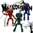 thumbnail image 3 of Eoperou 3D Printed Pumpkin Men Statue - Articulated Halloween Fidget Toy, Posable Desk Decor, 3 of 8