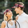 thumbnail image 6 of Sikiie Heart Plaid Sun Visor Hat Adjustable Velcro Golf Visor Sports Sunscreen Visor Hat for Outdoor Activities, 6 of 7