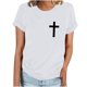 thumbnail image 1 of Camiseta Casual de Manga Corta de Cuello Redondo Impresa para las Mujeres, 95% Poliéster 5% Spandex Vintage Top Ligero para Diario, Fiesta Y Primavera Verano, 1 of 4