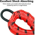 thumbnail image 2 of ABCISI 4 Feet Bungee Dock Line, Mooring Rope with Stainless Steel Clip Accessories - 2-Pack, Built-in Snubber, Compatible with Kayak, Canoe, Pontoon, Power Boat, Jet Ski (Red&Black), 2 of 14