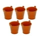 thumbnail image 1 of 5 cubos de metal galvanizado, cubos de hielo, recipientes para manualidades con asa, decoración del hogar, jarrones metálicos decorativos resistentes Naranja, 1 of 8