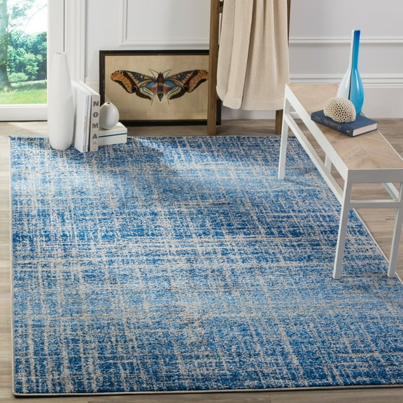 SAFAVIEH Adirondack Kiersten Abstract Faded Area Rug, Blue/Silver, 6' x 9'