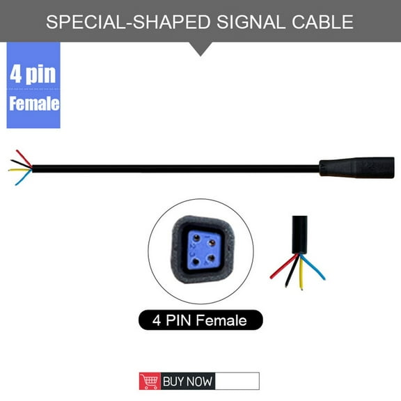 Ebike Shaped Connector 4 Pin Cable Waterproof Connector Signal line