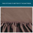 thumbnail image 5 of PiccoCasa Cotton Fitted Sheet 15" Large Pocket Bottom Sheet Full Chocolate Color, 5 of 7