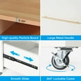 thumbnail image 4 of Tribesigns 2 Drawer Lateral File Cabine with Rolling Wheel and Open Storage Shelves, White & Brown, 4 of 5