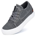 thumbnail image 5 of JENN ARDOR Womens Canvas Shoes Lace up Sneakers Fashion Casual Walking Shoe Zipper Decor, 5 of 8