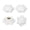 White, variant on Uxcell Thread Star Knobs 6 Star Knurled Tightening Screw Clamping Knob Handle for Umbrella Base Replacement Black 5mm x 25mm