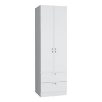 Tuhome Furniture Vicco Engineered Wood Bedroom Armoire in White