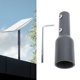 thumbnail image 5 of Adaptador De Tubo Satélite, 4 Tornillos De Fijación Adaptador De Tubo De aleación De Aluminio Recubrimiento Gris Elegante Amplia Aplicación Para Villa, 5 of 7