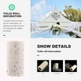 thumbnail image 3 of KALLORY Premium Beige Sequin Tulle Roll for Wedding Table, Chair Decoration, Party Supplies, Craft Fabric, Elegant Event Decor, 3 of 8