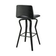 thumbnail image 5 of Armen Living Gerty 30" Faux Leather & Wood Swivel Bar Stool in Gray/Black, 5 of 10