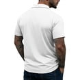 thumbnail image 4 of Dresfit Mens Polo Quarter Zip Shirts Short Sleeve Big and Tall Collared T-Shirt Summer 2026 Lapel Business Shirt Zipper Lightweight Athletic Tees White 2XL, 4 of 6