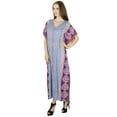 thumbnail image 3 of Bimba Women Long Pannel Cotton Kaftan Maxi Gown Smocked Back Caftan Dress, 3 of 7