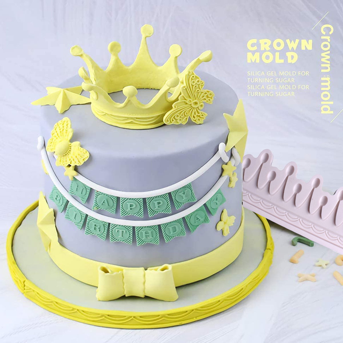 Convenient Crown Silicone Fondant Mold Cake Decorating Chocolate Baking Moulds 