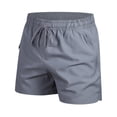 thumbnail image 6 of CIENVNSTG Men's Quick-Dry Beach Shorts Length Drawstring Waist with Zipper Pockets Lightweight Breathable Swim & Athletic Shorts Light Gray L, 6 of 6
