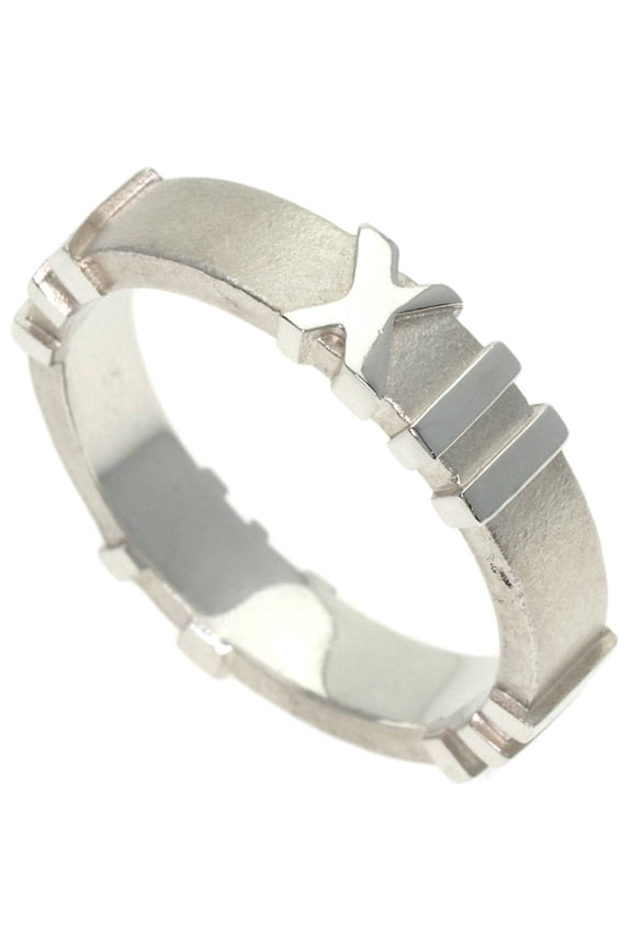 Pre-Owned Tiffany & Co. Atlas Ring, Silver, Women's.