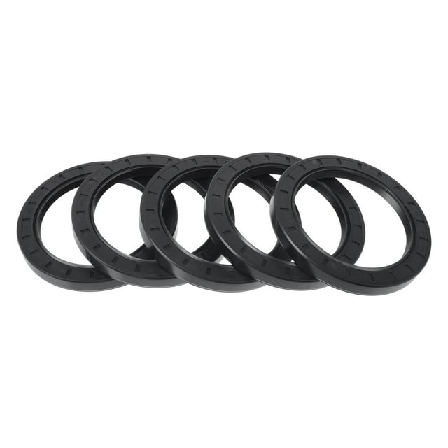 Sello de aceite universal Unique Bargains TC de doble labio con resorte de acero, sello de eje rotativo 90x120x13mm, caucho NBR negro de alta presión, 5 piezas