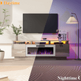 thumbnail image 7 of BOSSIN Fireplace TV Stand with 36" Electric Fireplace for Living Room,LED Light Entertainment Center,2 Tier TV Console Stand for TVs Up to 80", 7 of 7