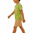 thumbnail image 5 of NAISIBABY Boys Outfit Sets, Graphic Short Sleeve Tees and Shorts Cotton Summer Casual Clothes 2-Piece Green Size 6-7, 5 of 6