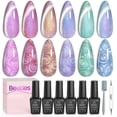 thumbnail image 1 of Set de esmaltes de uñas Beetles Pearl Gel, 6 colores, ojo de gato, holográfico, 1 of 7