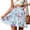 Q_ Light Blue, variant on SMihono Skirts for Women 2025 Boho Floral Summer A-Line Pleated Skirt Casual Elastic High Waist Tiered Ruffle Flowy Cute Mini Skirt Orange 4