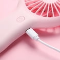thumbnail image 1 of Ventilador de escritorio de mano Ventilador de escritorio recargable por USB para interiores y exteriores (rosa) Likrtyny Libre de BPA, 1 of 7