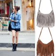 thumbnail image 1 of Women Fashion Cross Body Bag Tassel Fringe Messenger Shoulder Handbag, 1 of 4