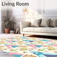 thumbnail image 2 of ODIKA 4'x6' Machine Washable Non-Slip Area Rug, Enchanted Wigwam Wonderland Playmat Magical Forest Dwelling High Traffic Rug with Pad, Pink, 683184, 2 of 8