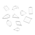 thumbnail image 3 of 10 piezas de colgantes de bisel , , fabricación de resina, pendientes, colres, pulseras, colgantes y artículos hechos K bnca Gloria espacios en blanco del bisel abierto, 3 of 6