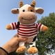 thumbnail image 1 of Muñeco de peluche de vaca lechera de dibujos animados de 30CM, lindos animales de simulación de ganado, juguetes de peluche, suéter suave, almohada de vaca de felpa, regalos de cumpleaños para niños, 1 of 1