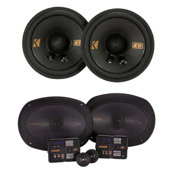 Kicker KS 6x9 2-3/4" Component Speakers Compatible with select Chevrolet Dodge & Toyota