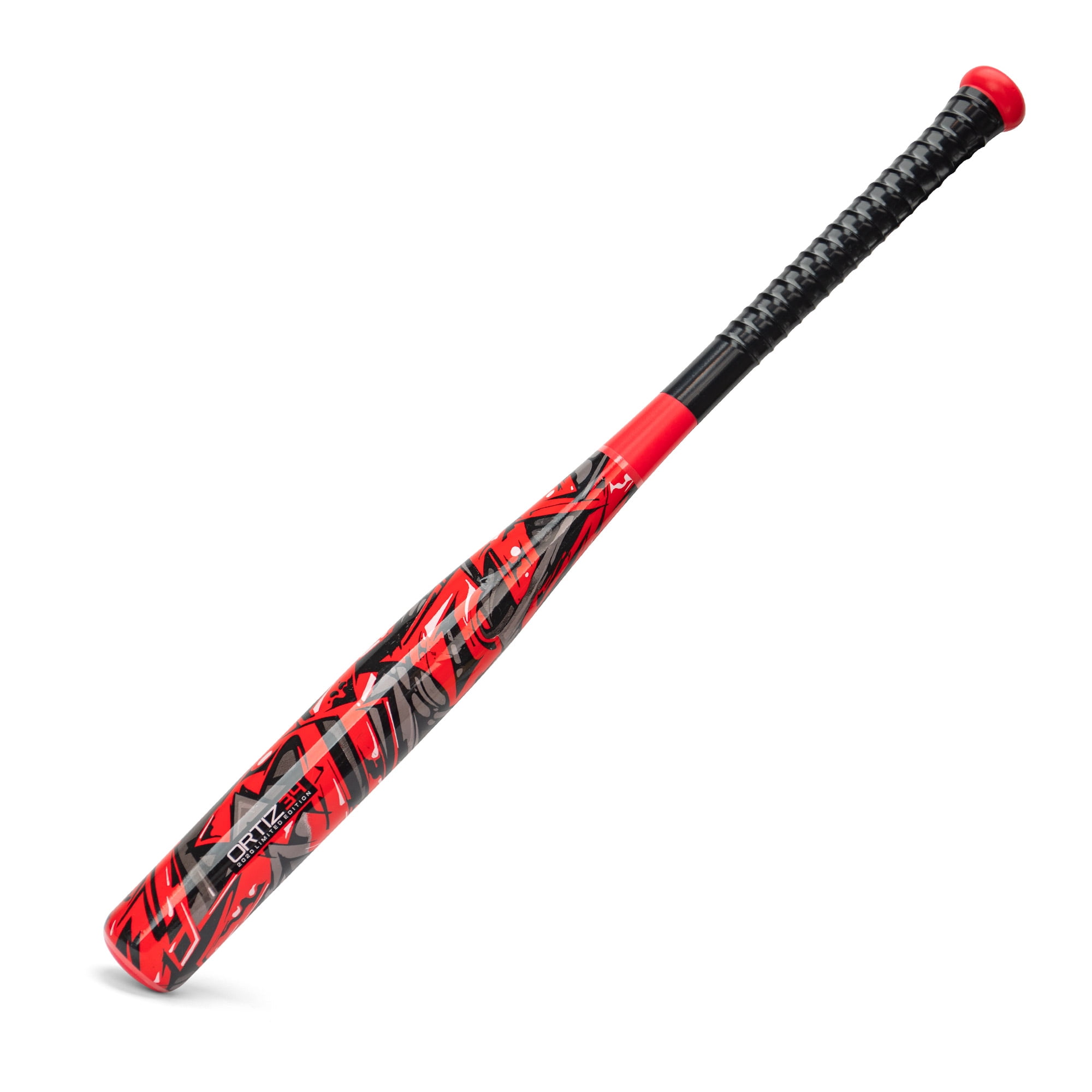 Ortiz34 Printed Plastic Bat and Ball Set (Red)