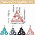 thumbnail image 2 of 1 Box 4Pcs Gemstone Charms Celtic Knot Charms Bulk Natural Reiki Quartz Healing Health Energy Lucky Stones Charm for Jewelry Making Charm Adult DIY Necklace Bracelet Crafts Silver, 2 of 7