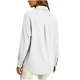 thumbnail image 4 of TGSLY Linen Snap Button Down Tops for Women Lightweight Soft Collared Long Sleeve Textured Shirts Dressy Casual Solid Color Fall Blouses with Pocket Medium, 4 of 4