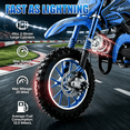 thumbnail image 4 of Ktoebyco 49cc Kids Dirt Bike, Gasoline Powered 2-Stroke Mini Motorcycle, 1-Seater, 1.5L Fuel Capacity, Blue, 4 of 8