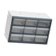 thumbnail image 2 of Cajonera de plástico con 9 cajones para guardar juguetes, cuentas y bloques gris y, 2 of 8