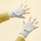 thumbnail image 4 of Guantes de lana con aislamiento térmico sin dedos para mensajes de texto para mujeres y hombres, cálidos y convertibles de punto con solapa Fäustlinge, 4 of 5