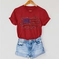 thumbnail image 4 of VerPetridure American Flag Shirts for Women 4th of July T Shirt Funny USA Print Crew Neck Tees Patriotic Casual Short Sleeve Tops, 4 of 7